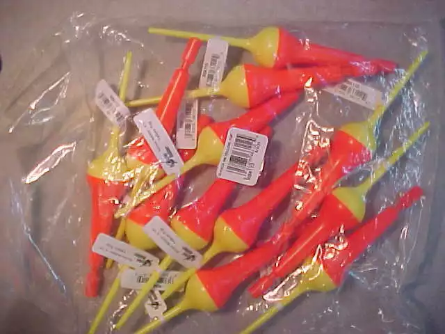 2 NEW TACKLE 2000 Rocket Bobbers Yellow bottom Orange large bobber 6 1/4  inch $7.95 - PicClick