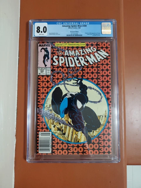 Amazing Spider-Man #300 CGC 8.0 1st Venom 🔥🔥🔥 Newsstand