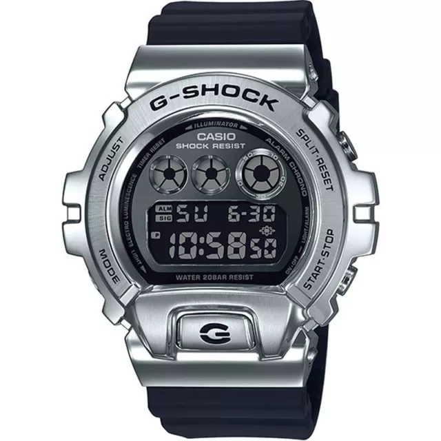 CASIO G-SHOCK Metal Covered Edition Silver Black Watch GShock GM-6900-1