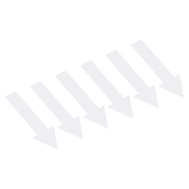 4x1.2" Arrow Sticker Directional Sign PVC Adhesive Floor Decal, White 120pcs