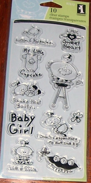 CLEAR ACRYLIC INKADINKADO STAMPS LITTLE CUPCAKE ~ Little Diva,Shake that booty