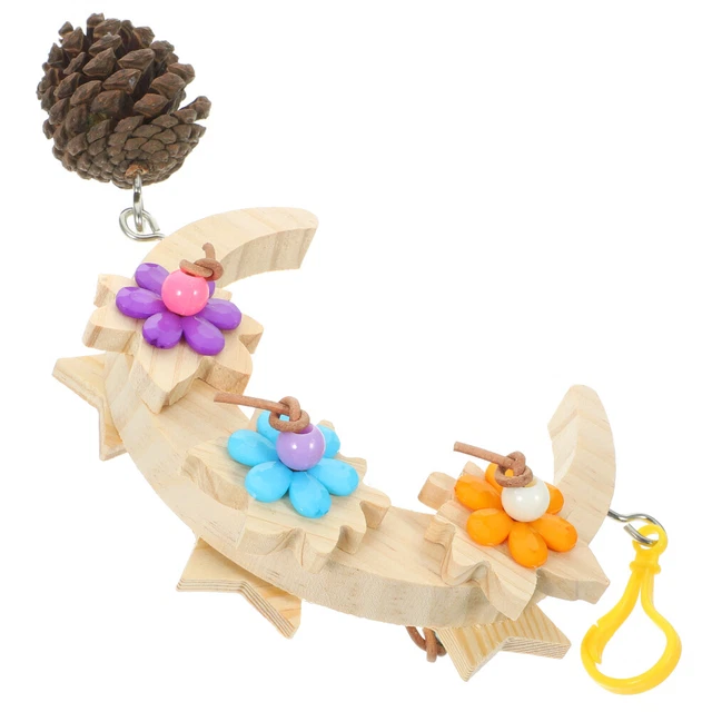 Vogel Sittich Barsch Mond Form Vogel Schaukel Käfig Spielzeug Papagei Kauen