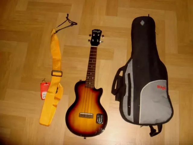 Stagg Electric Sunburst Ukulele Strap & Gig Bag