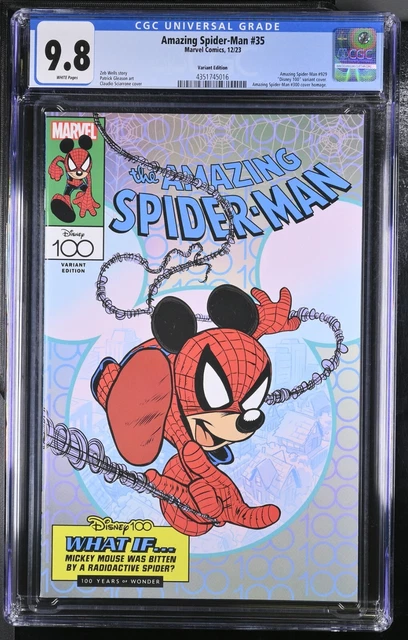 Amazing Spider-Man #35 2023 CGC 9.8 Claudio Sciarrone Disney 100 ASM #300 cover