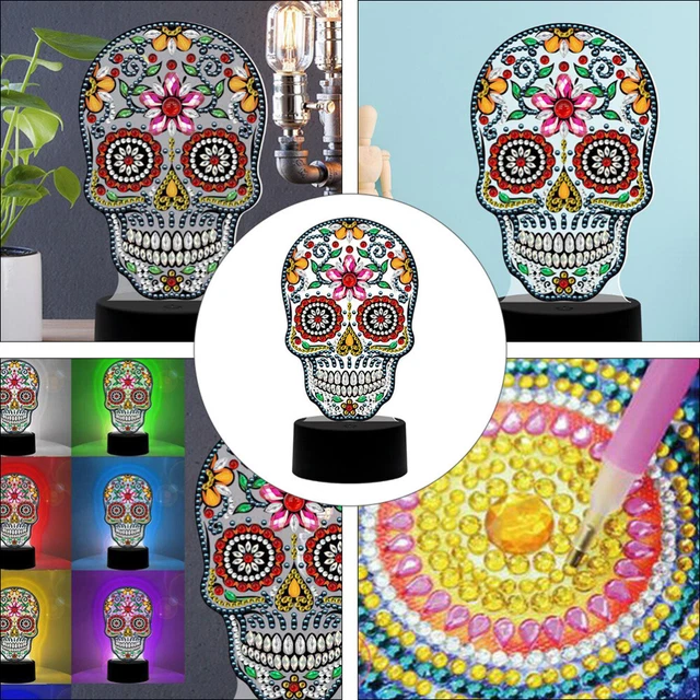 HAUNTED HOUSE LAMP Halloween Skull Decorations Painting Table £15.65