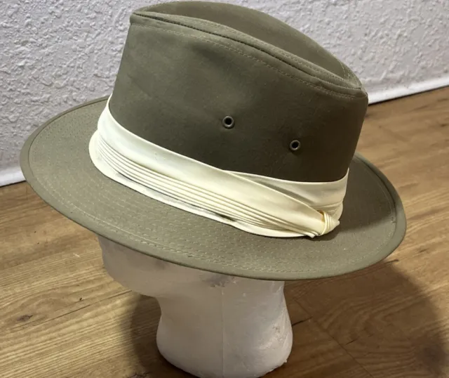 Vintage United Hatters Cap & Millinery Fedora Hat Size Small Khaki