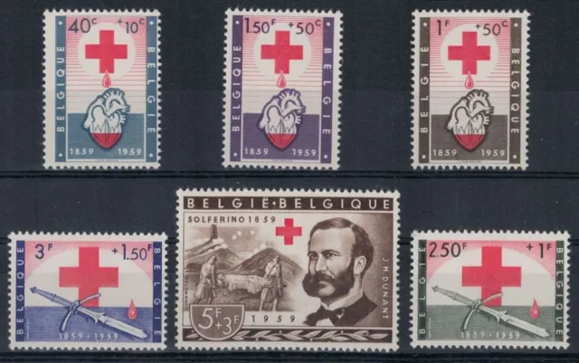 BELGIO 1959 Centenario della Croce Rossa 6v MNH**