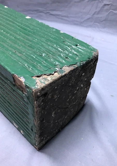 Vintage Shabby Green Fluted Bullseyes Porch Post 6x42 Old Chic Garden 1208-22B 9