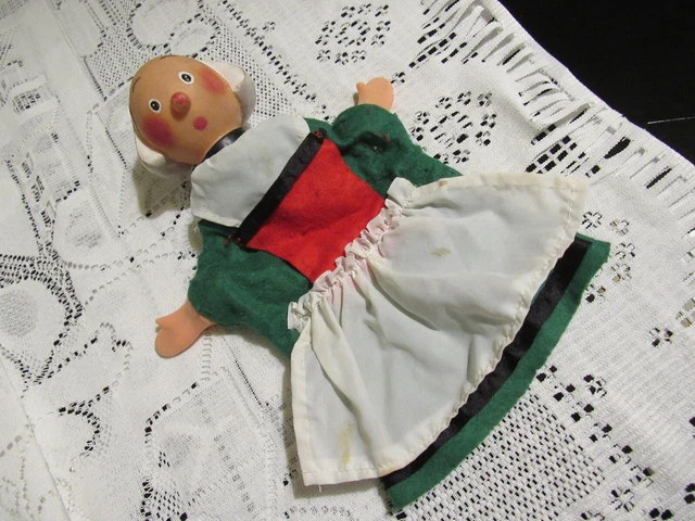 Ancienne Marionnette Bécassine (Pinchon) - Tête En Bois - Années 1930 - Très Bon État