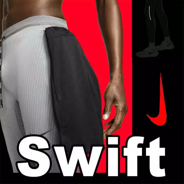 MEN'S NIKE SWIFT Running Jogging Workout Gym Flyvent Reflective Tights ...