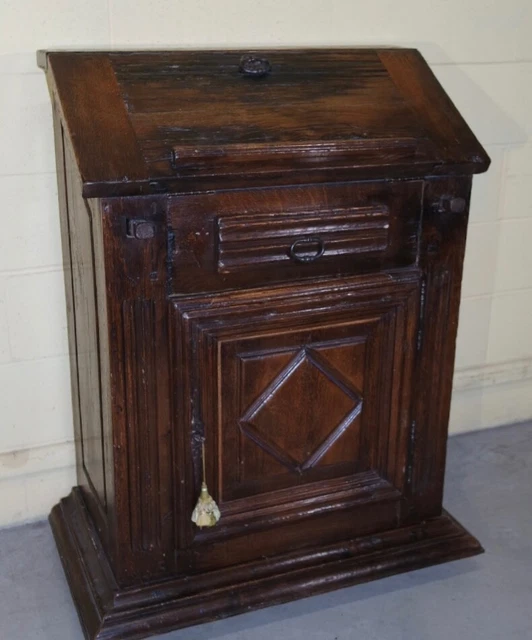 antica rustica ribalta stile Luigi XIII epoca '700 in rovere massello
