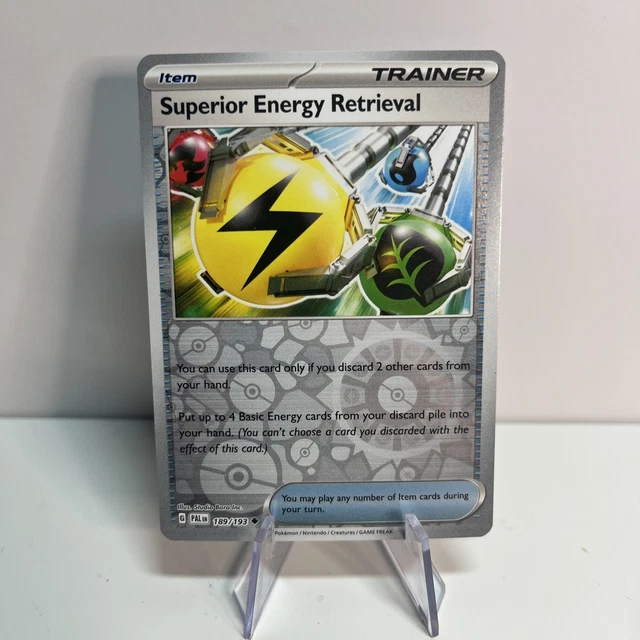 Energy Retrieval Card Pokmon TCG: Superior Energy Retrieval 189/193 -  Uncommon Trainer Card NM Paldea Evolved