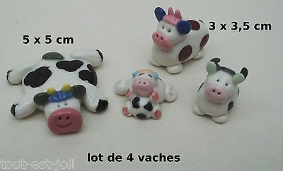 kow miniature de collection B1-16 koe bébé vache vachette en céramique 