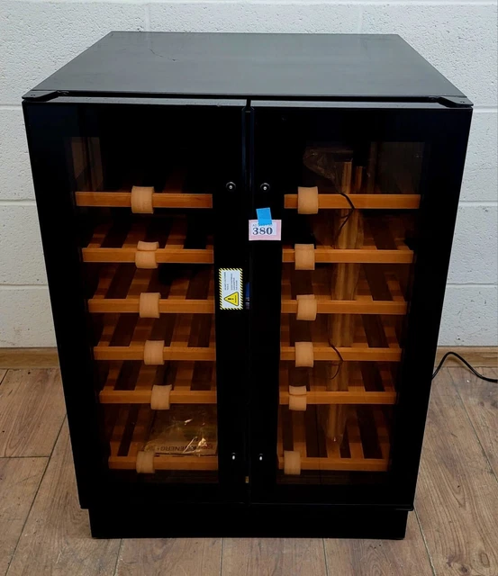 VICEROY WRWC60DDBKED DOUBLE Glass 2 Door Black Wine Cooler Undercounter