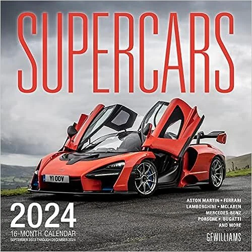 SUPERCARS 2024 16MONTH Calendar September 2023 through December