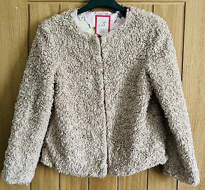 Girls Ted Baker Blush Faux Fur Coat Aged 13yrs VGC Long Sleeved Smart Party
