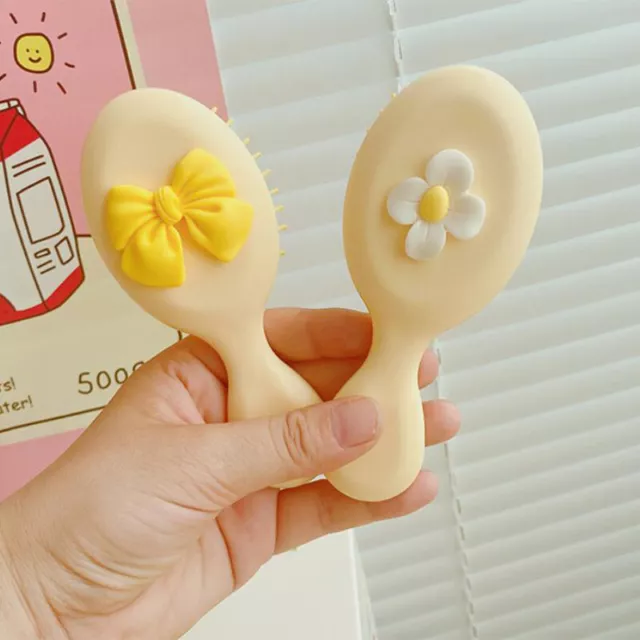 Yellow Series Folding Massage Comb With Mirror Mini Air Cushion Comb Hair Comb