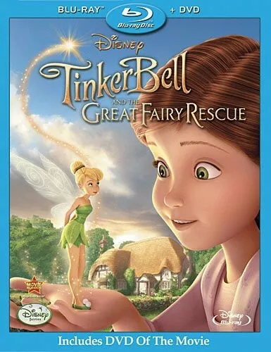 Tinker Bell and the Great Fairy Rescue (Blu-ray/DVD, 2010, 2-Disc Set)  NEW