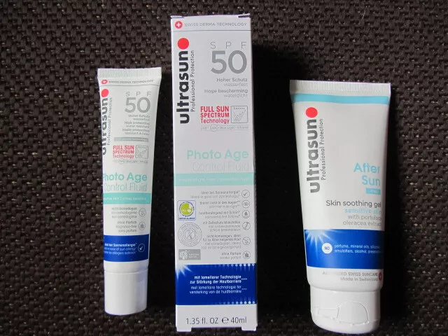 Ultrasun Photo Age Control Fluid SPF 50 Sonnencreme, 40ml + After Sun 100ml