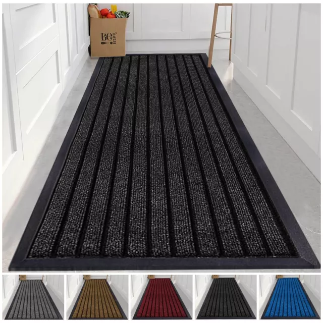 Non Slip Heavy Duty Rubber Barrier Mat Hall Hallway Kitchen Runner Rug Door Mats