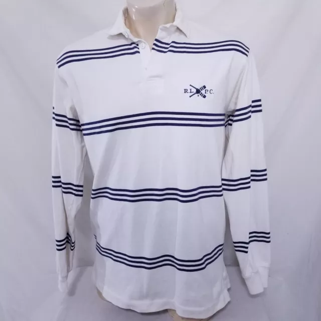 Vintage Polo Ralph Lauren RLPC Rugby Sailing Rafting Shirt Sport RLX Bear Large