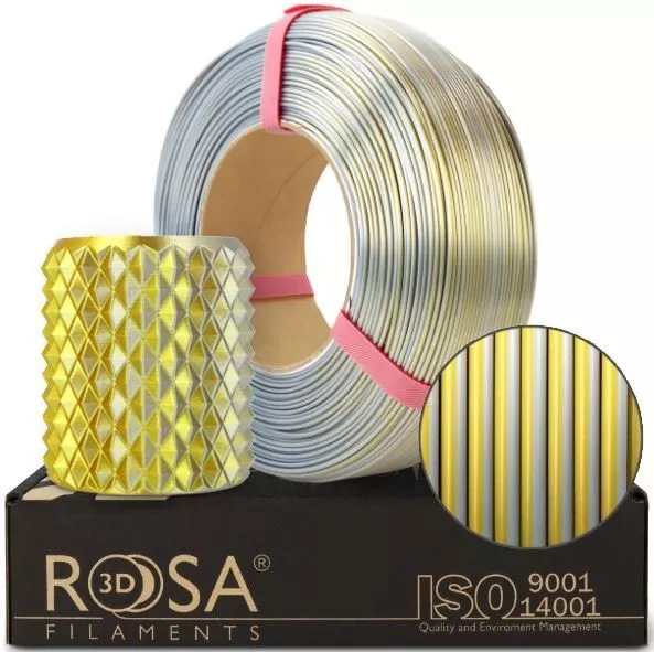 Filament Pla Rosa 3D 1,75 MM 1000g Or / Argent, Remplissage