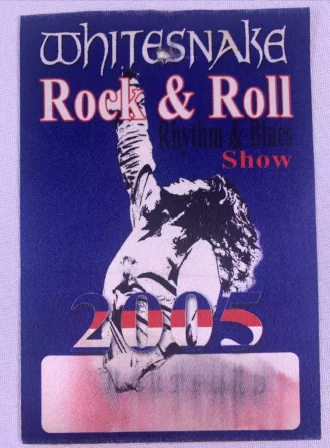 Whitesnake Pass Ticket Original Rock & Roll Rhythm & Blues Show Hartford US 2005