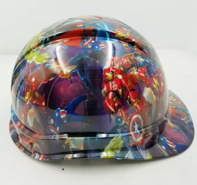 Casquette rigide personnalisée hydro trempée, approuvée OSHA, bande dessinée SUPER HEROES 3