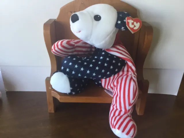 TY Pillow Pal - SPARKLER the Bear (14 inch) - MWMTs Stuffed Animal Toy