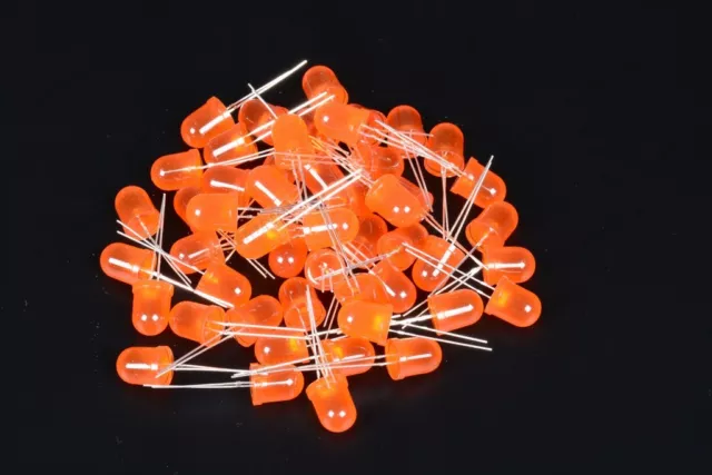 Foggy 50 Diode LED Leds Couleur Orange 10mm Lumière Diffusée Diffusé A2B10