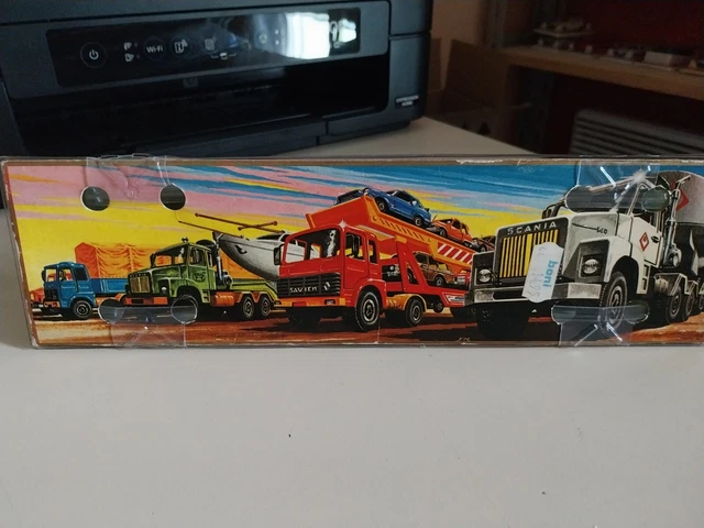 RARE Majorette Majopub N°320 - Tracteur Scania Semi-remorque Fardier 1:100