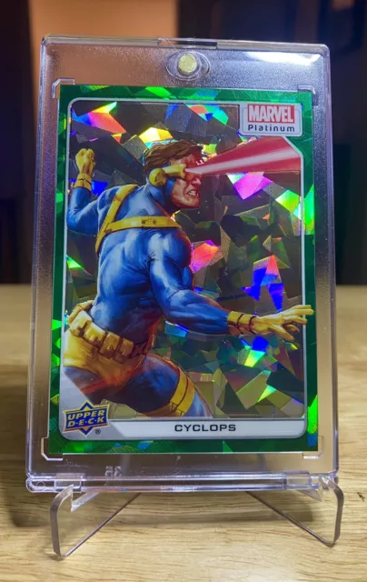 Marvel Platinum - Cyclops #60 Green Crackle /99 Mint NM (Rare)