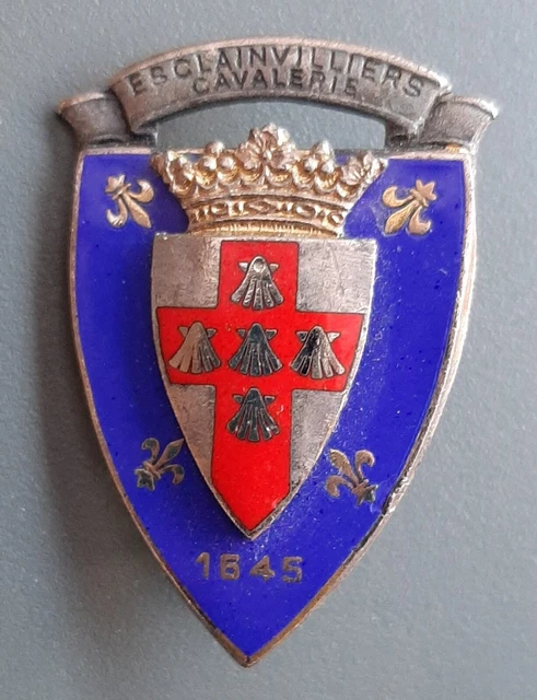 6° CUIR 1947 Régiment de Cuirassiers Cavalerie insigne Badge ORIGINAL