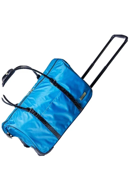 Samantha Brown Wheeled Nylon Weekender - Lightweight - Teal