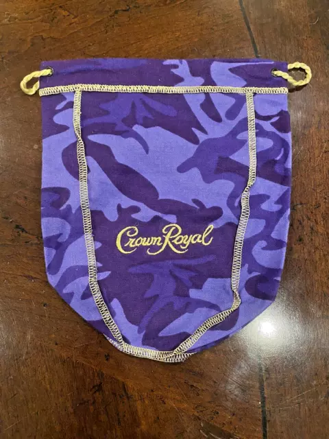 RARE - CROWN ROYAL CAMO COLLECTOR BAG Purple Camouflage Pouch Sack Bag ...