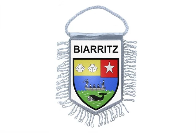 Fanion Drapeau France / Lyon - 15 X 10 Cm, Polyester, Imprimé Recto-verso, Décoration Voiture Ou Souvenir
