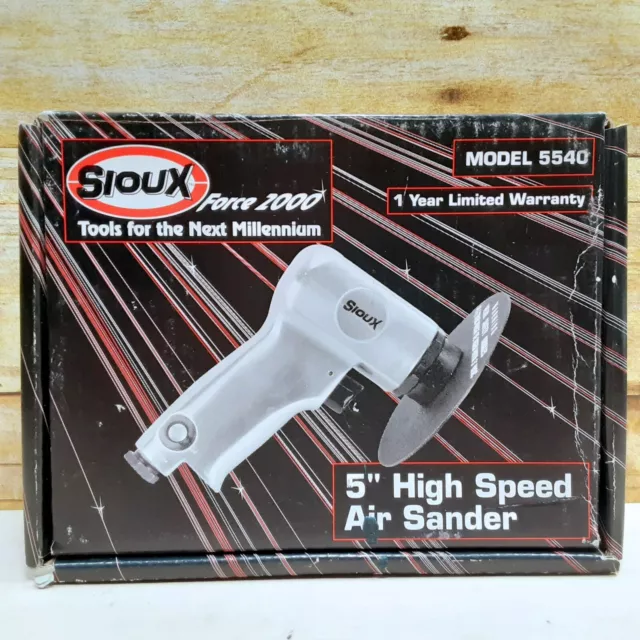 Sioux Force 2000 Pistol Grip 5" High Speed Air Sander, 7/16-20 Thread, 14,000RPM