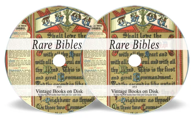 Antique Bibles on DVDs- Medieval Coverdale Geneva Christian Old New Testament 53