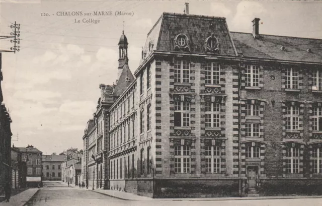 CPA 51 CHALONS Sur MARNE Le Collège