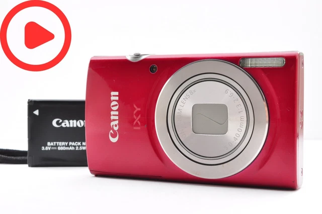 CANON IXY 180 PowerShot ELPH 180 20MP Digital Camera Red
