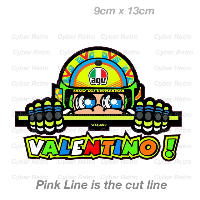 VALENTINO ROSSI HELMET 46 VR Motorcycle GpSport Vinyl Sticker