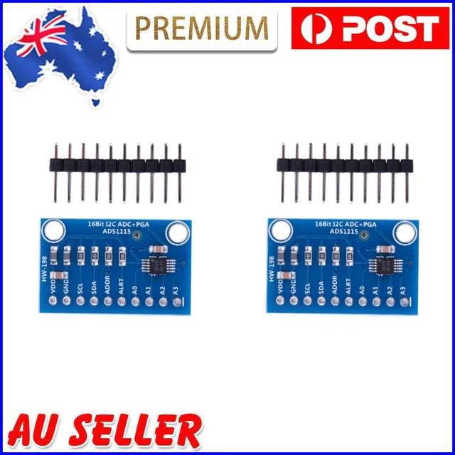ADS1115 16 BIT I2C ADC Analog-to-Digital Converter for Arduino RPi (New ...