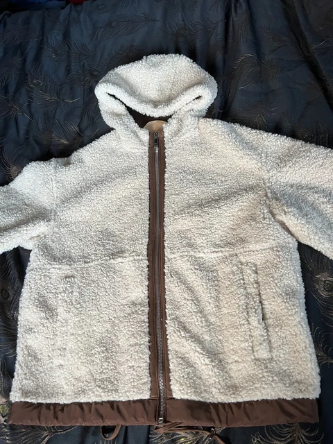 Zara Fleece Jacket. Teddy Bear Coat. Zip. Hood. Pockets £0.99 - Picclick Uk