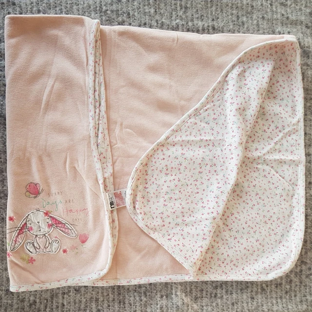 MOTHERCARE PINK BABY cellular blanket 2 sheets for pram crib