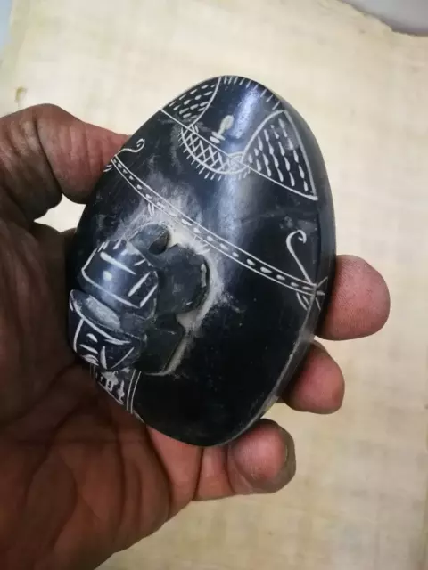 Rare Ancient Egyptian Antiques Egyptian Scarab Beetle Khepri With Hieroglyphs BC