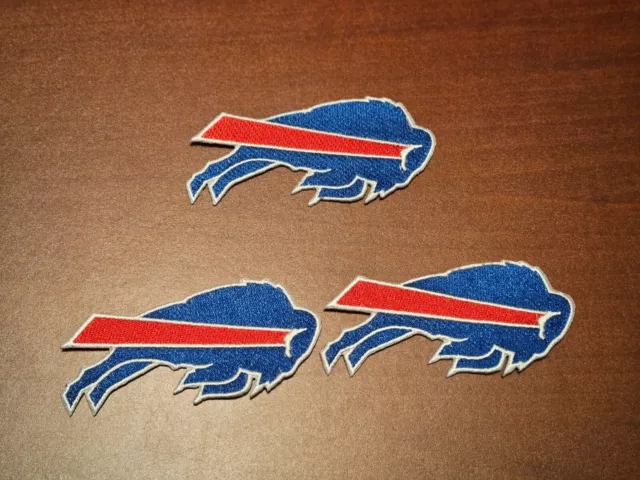 2) Buffalo Bills vintage embroidered iron on patches Patch Lot 3