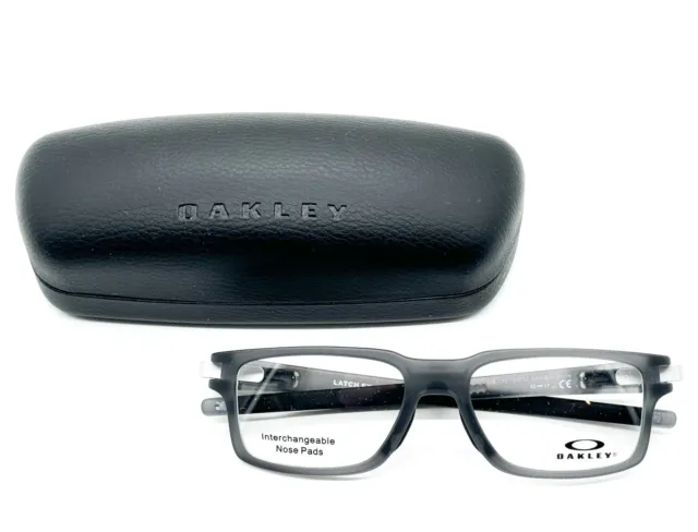 Oakley Latch EX OX 8115 02 52 grau Herren Kunststoff Fassung Gestell Brille Neu
