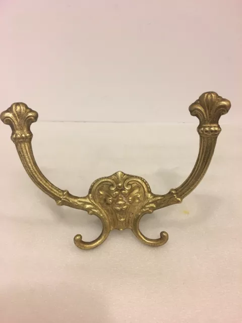 Vintage victorian style solid brass lion head coat hook ,hat hanger