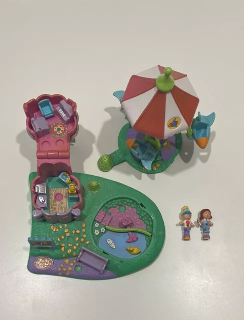 100% Complete Vintage Polly Pocket Fun Fair Rocket Ride 1996