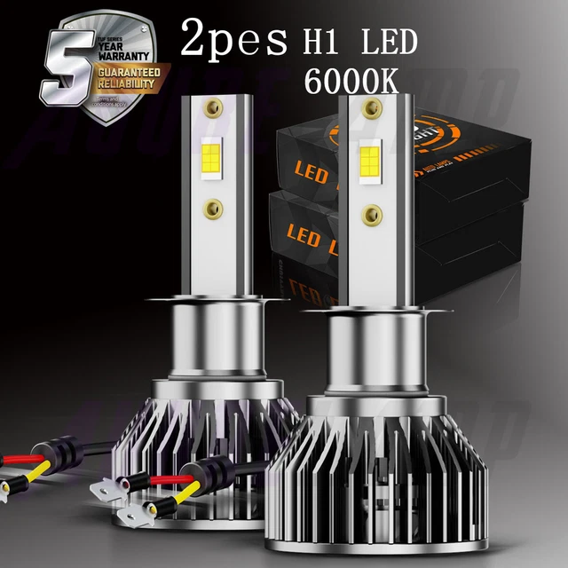 Phares LED Anti-éblouissement, 120W, 6000K Blanc, H1/H7